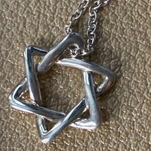 Tiffany & Co. Elsa Peretti Star of David Sterling Silver Pendant Necklace